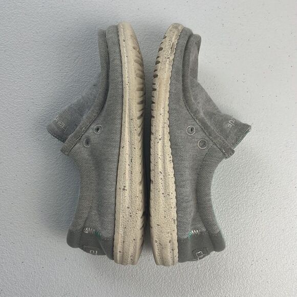 Hey Dude Wally Youth Stretch Grey Round Toe Low Cut Memory Foam Chukka Loafer Y1 - Picture 7 of 8